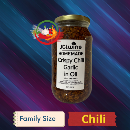 JCTwins Birthday Sale – Crispy Garlic & Crispy Chili Garlic in Oil (100ml | 350ml | 500ml)