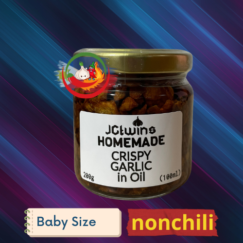 JCTwins Birthday Sale – Crispy Garlic & Crispy Chili Garlic in Oil (100ml | 350ml | 500ml)